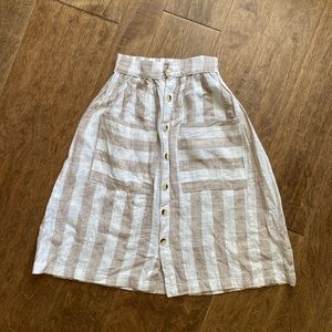 Luca the Label Linen Striped Skirt